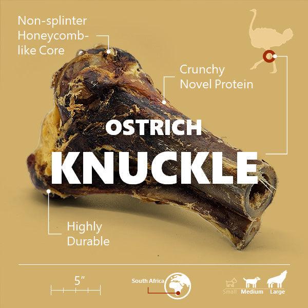 Large Ostrich Knuckle (5.5" x 5"): The Ultimate Chew for Moderate & Power Chewers - Rocky's Famous Treats