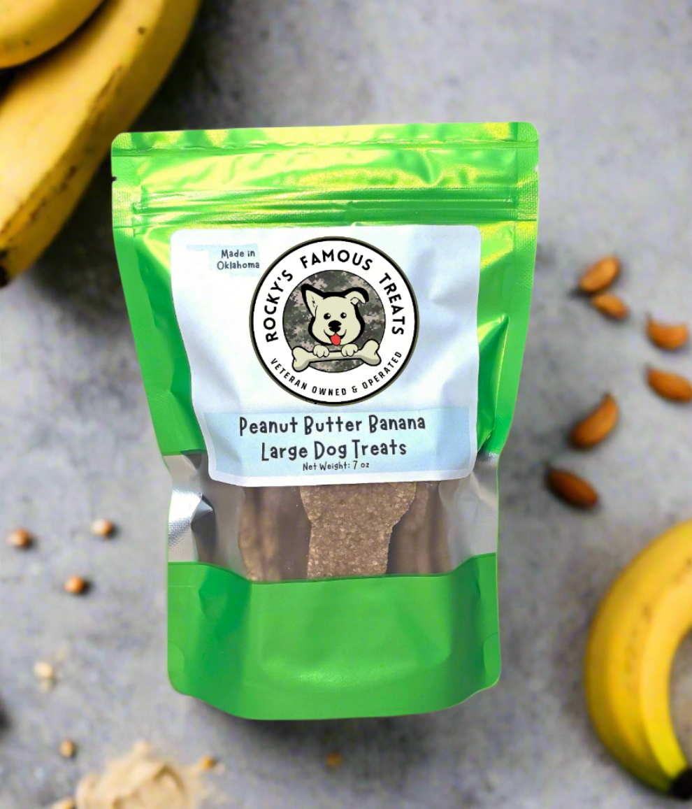Natural Ingredients Peanut Butter Banana Dog Treats – Healthy training snacks for allergies and sensitive stomach