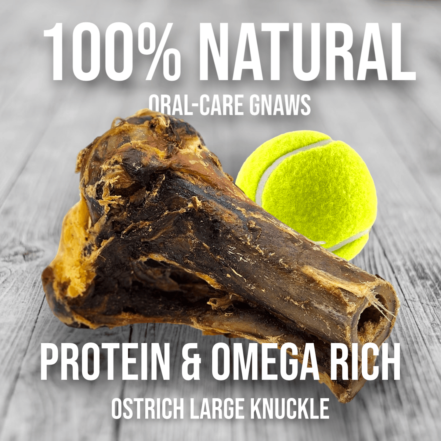 Large Ostrich Knuckle (5.5" x 5"): The Ultimate Chew for Moderate & Power Chewers - Rocky's Famous Treats