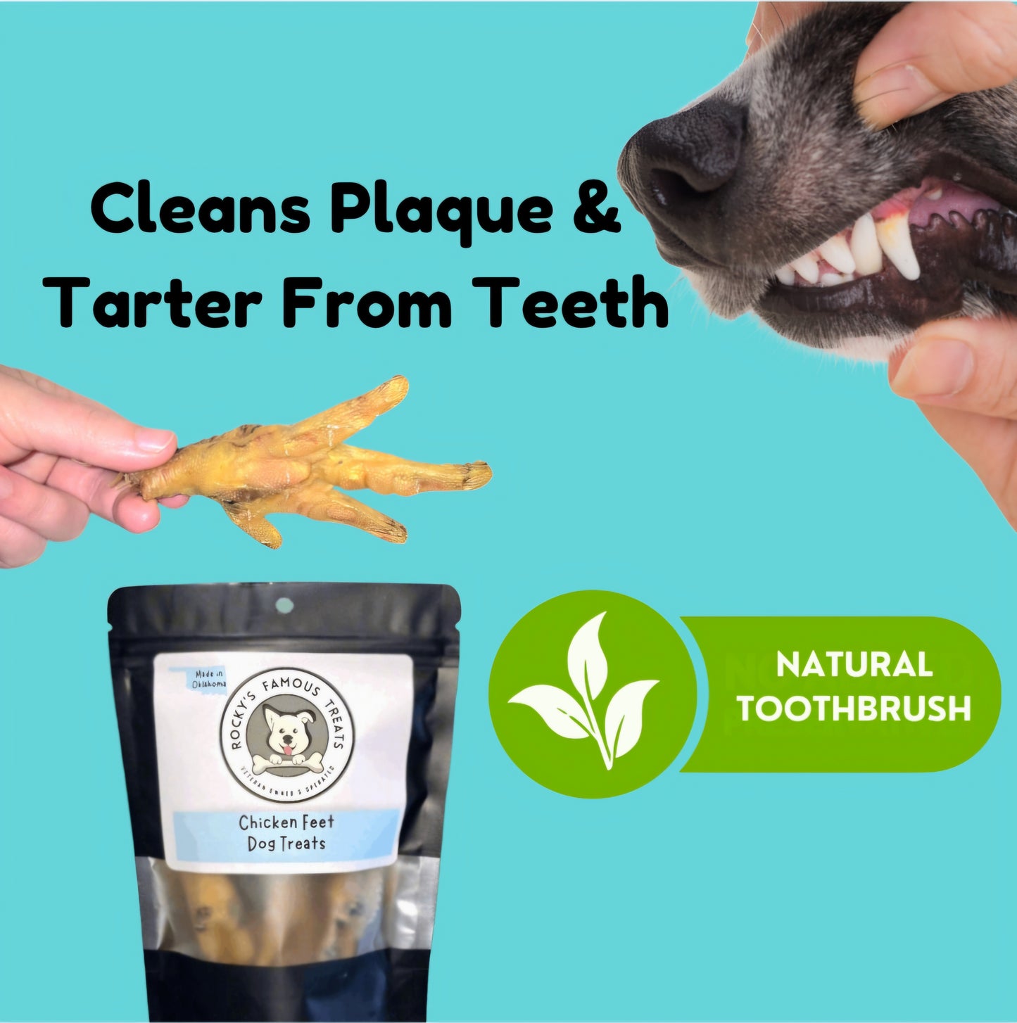 Natural Chicken Feet Dog Treats - Single Ingredient, Crunchy snack for Dental Health, Easy Digestion, Allergy and Sensitive Stomach friendly