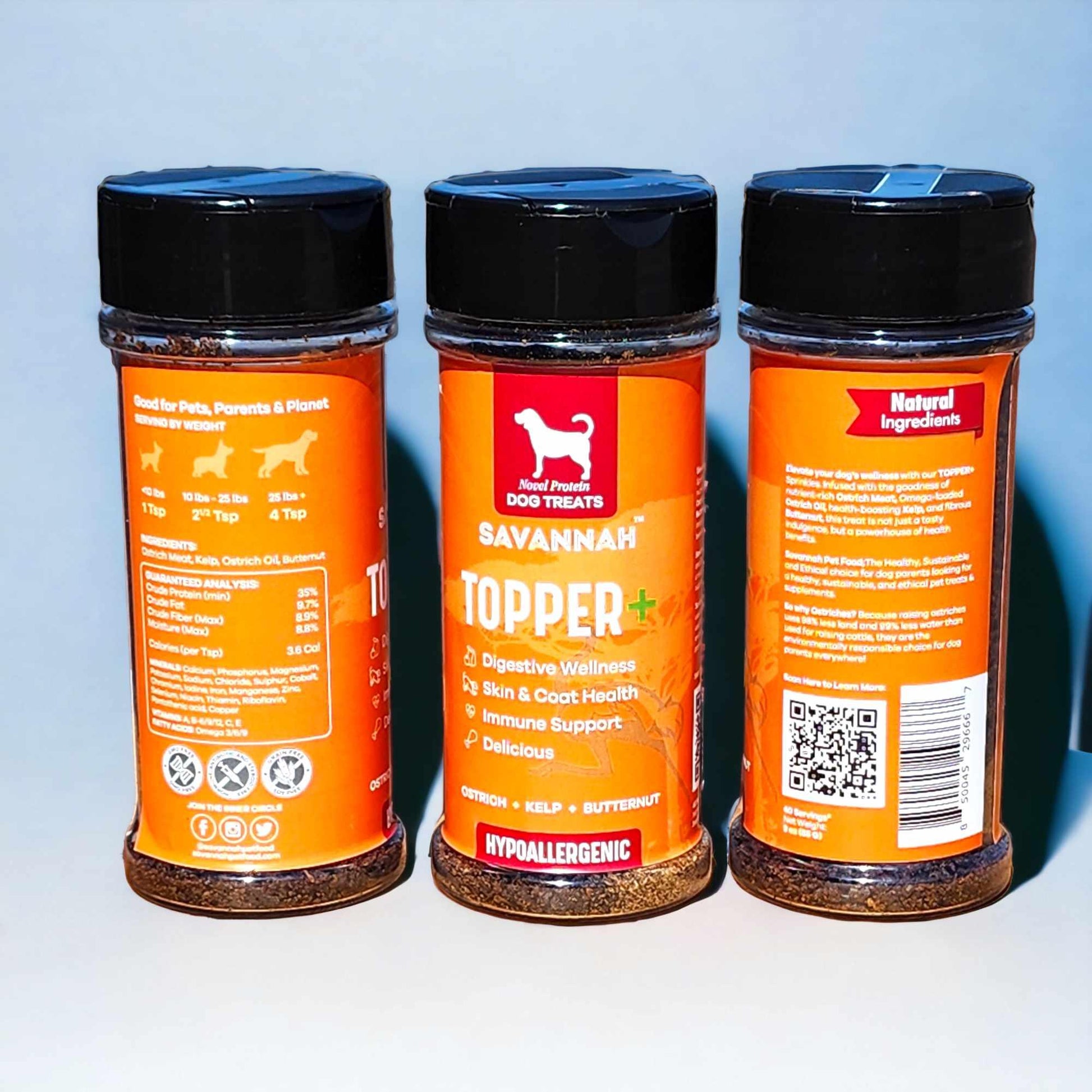 Topper Plus: Ostrich & Butternut (3oz) – The Flavor-Packed Superfood Boost for Your Dog's Kibble - Rocky's Famous Treats