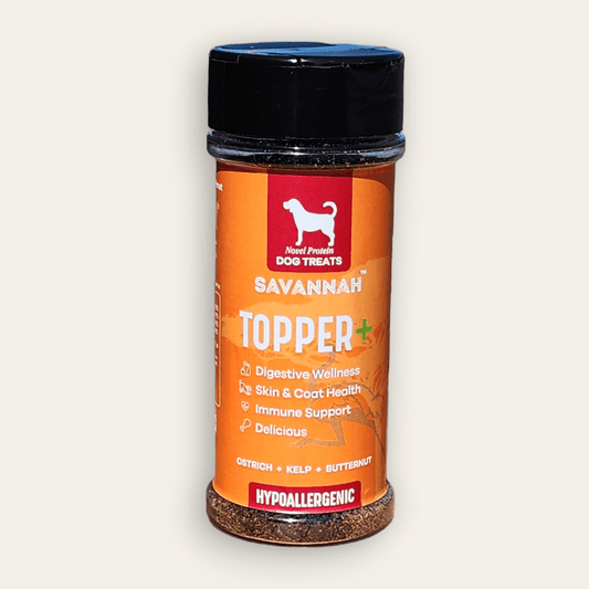Topper Plus: Ostrich & Butternut (3oz) – The Flavor-Packed Superfood Boost for Your Dog's Kibble - Rocky's Famous Treats
