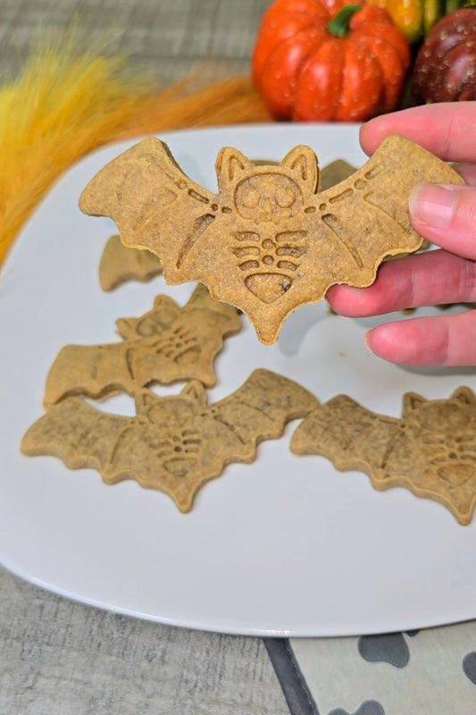 Bat Peanut Butter Dog Treats | All Natural | Gluten Free | Handmade Custom Halloween Dog Gift - Rocky's Famous Treats