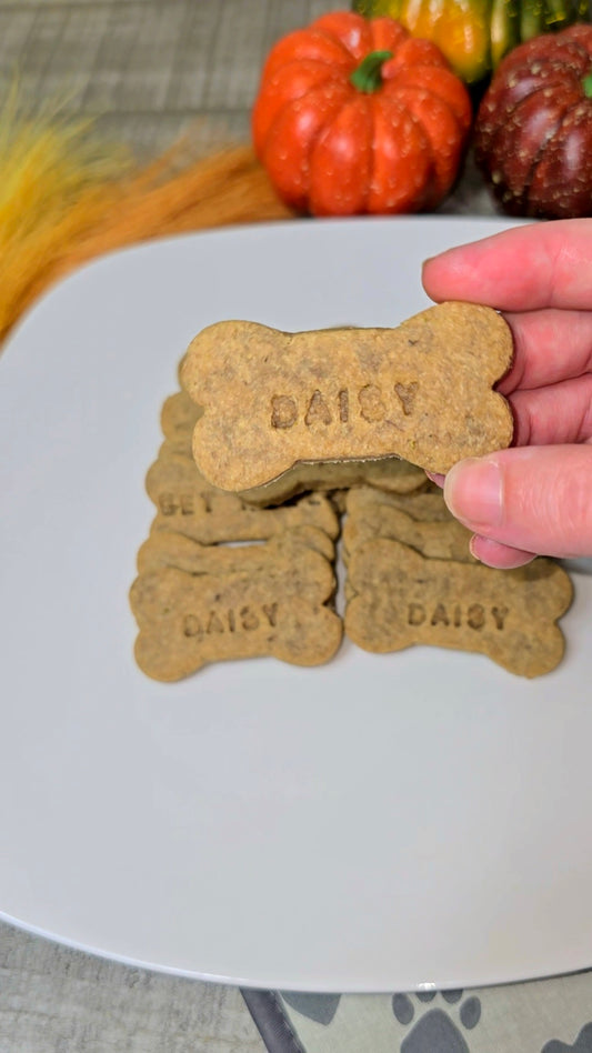 Personalized Peanut Butter Dog Treats | All Natural | Gluten Free | Handmade Custom Name Dog Gift - Rocky's Famous Treats